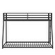 preview thumbnail 9 of 7, Twin Over Full Metal Bunk Bed - Robust Classic Square Design