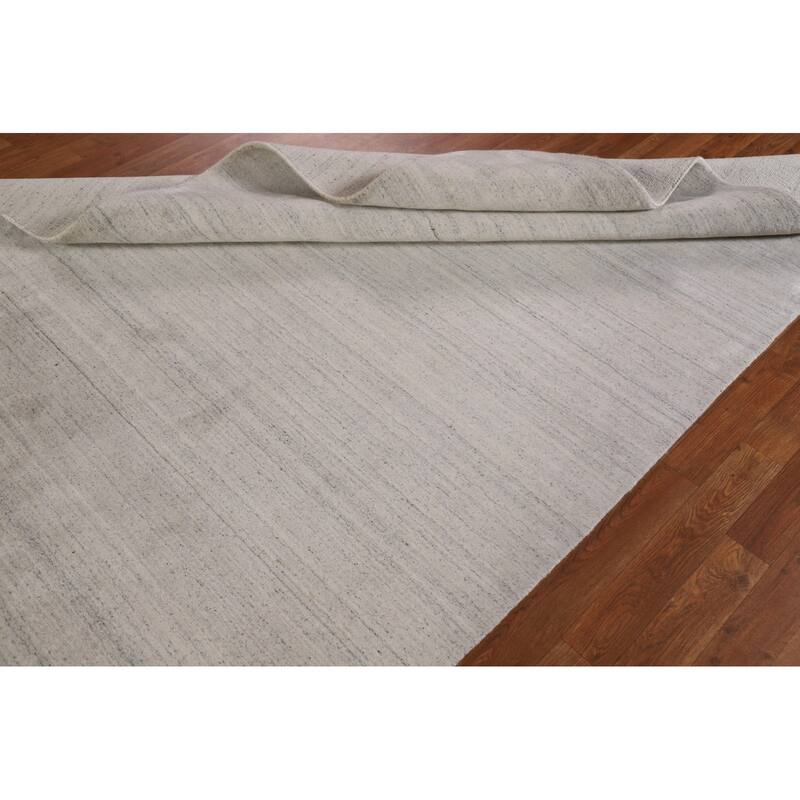 Hand Knotted Oriental 100% Wool Carpet Tribal Contemporary Beige & Ivories Gabbeh Area Rug - 5' 8'' X 5' 4''