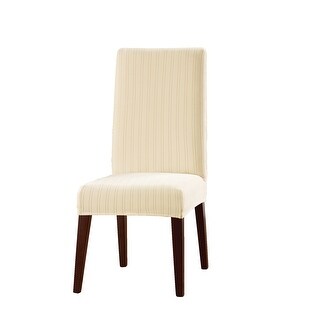 SureFit Stretch Pinstripe Short Dining Chair Slipcover