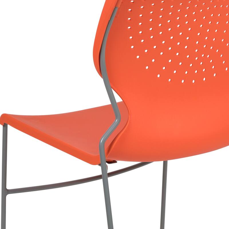 661 lb. Capacity Full Back Stack Chair with Powder Coated Frame