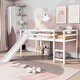 preview thumbnail 24 of 37, Loft Bed With Slide, Multifunctional Design, Twin