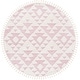 preview thumbnail 111 of 122, SAFAVIEH Moroccan Tassel Shag Kobi 2-inch Thick Rug 6'7" Round - Ivory/Pink - Round