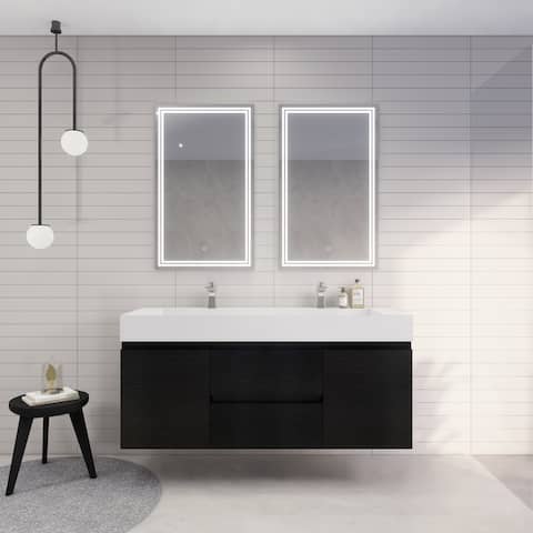 Better Monterey 60'' Double Sink Wall-Mounted Vanity with Reinforced Acrylic Sink