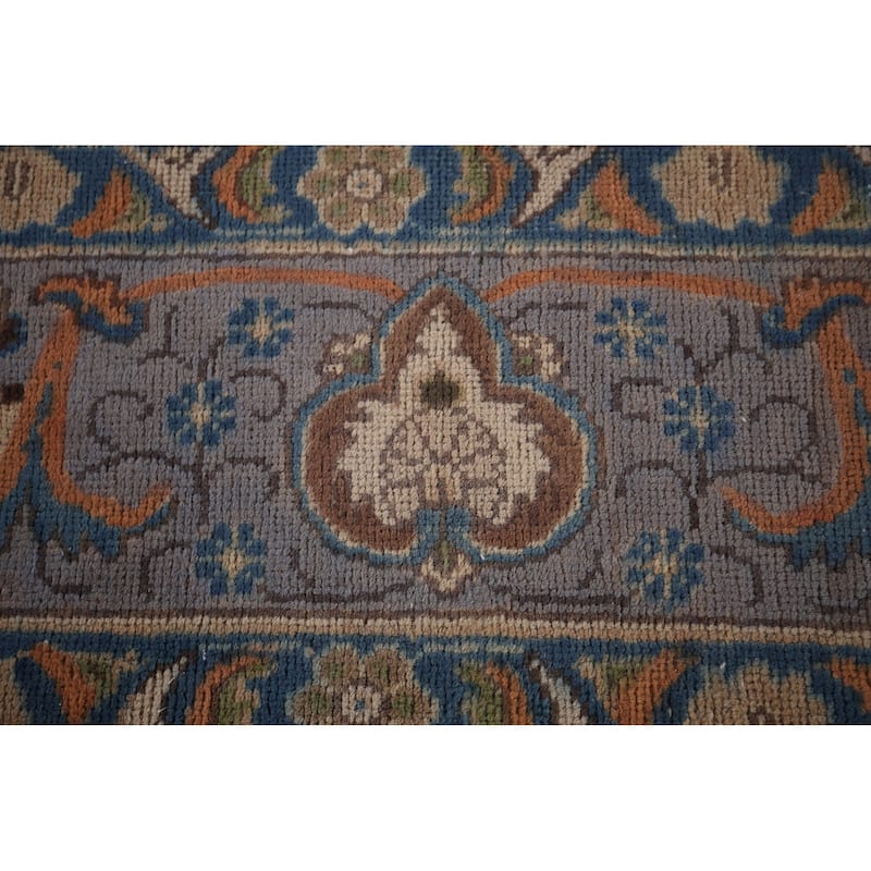Blue Tabriz Persian Vintage Area Rug Handmade Living Room Wool Carpet - 8'0"x 11'7"