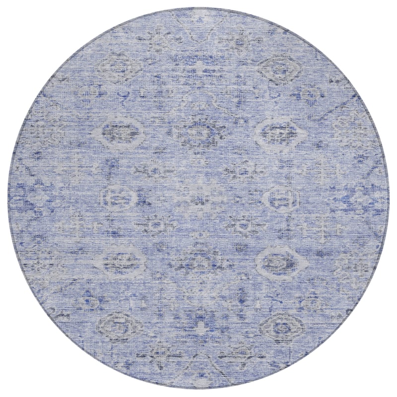 Machine Washable Indoor/ Outdoor Vintage Traditional Chantille Rug