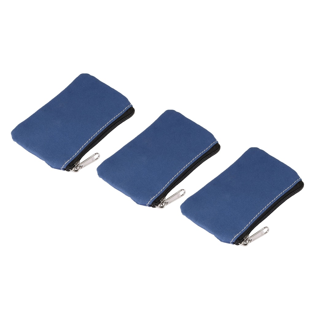 Coin Purse Pouch Change Purses Small Organizer Bags 3" x 5", 3pcs