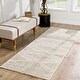 preview thumbnail 62 of 67, Hauteloom Lux Shag Collection Moroccan Farmhouse Shaggy High Plush Pile Area Rug 2'7" x 7'3" - Light Beige, Cream / Galaxy Shag