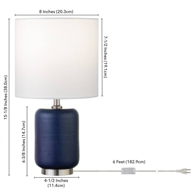 Lambert 15" Tall Ceramic Table Lamp with Fabric Shade