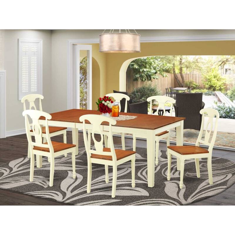 Kitchen Dining Set Wood Table Chairs - 5 Piece Dinette Set for Home