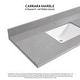 preview thumbnail 73 of 98, Malaga Composite Stone Vanity Top with White Rectangular Sink
