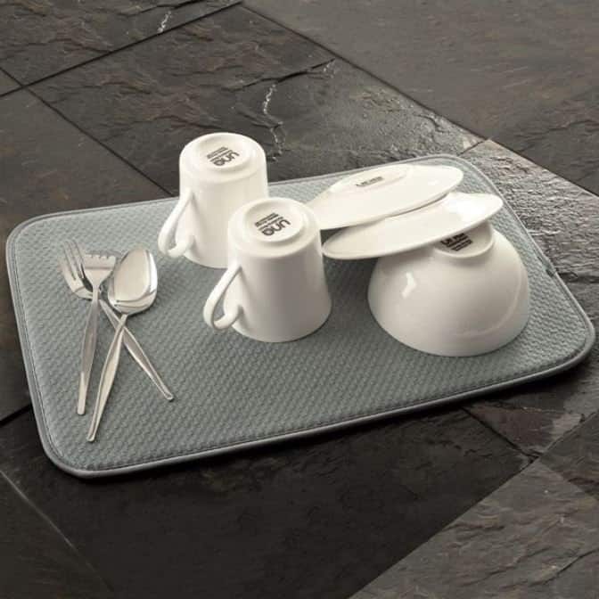 Norpro Washable Microfiber Dish Drainer Glass Drying Mat Pad