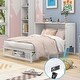 preview thumbnail 1 of 4, Queen Size Murphy Bed with Built-In Charging Station and a Shelf, White White