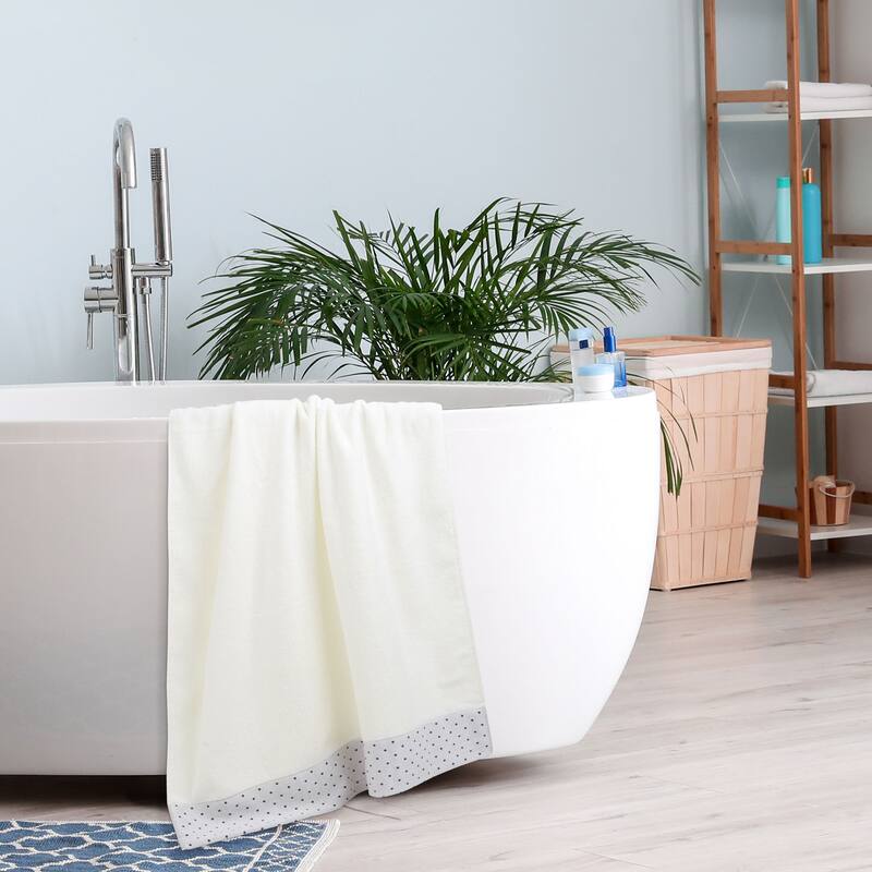 Bath Towel Set 27"x54" Cotton Soft 600 GSM Absorbent - 27 x 54 inch - Beige-2