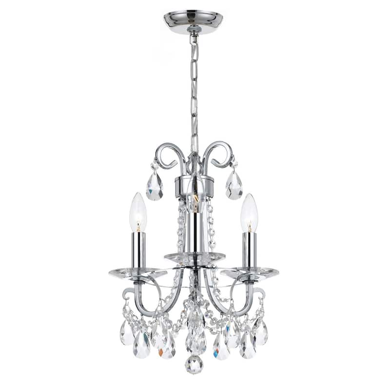 Crystorama Lighting Group Othello 3 Light 13" Wide Chandelier with - Polished Chrome