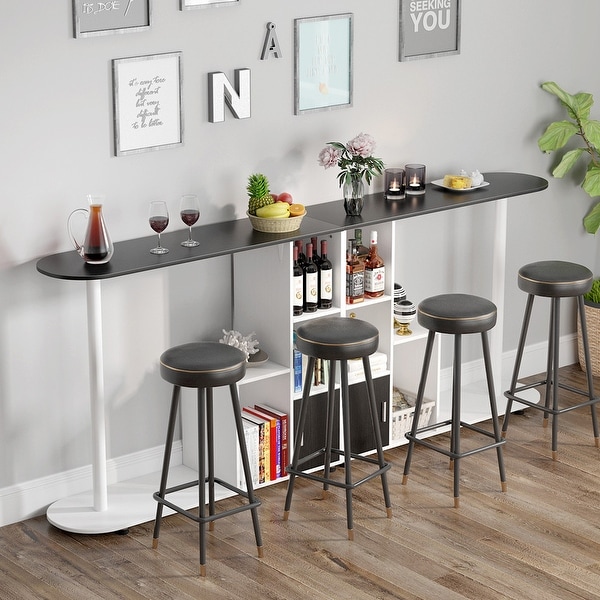 Shop Pub Table with storage , modern bar bistro table with ...