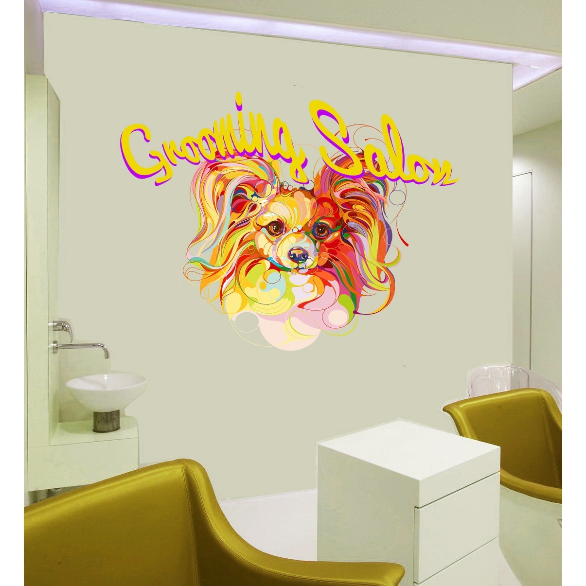dog grooming wall decals