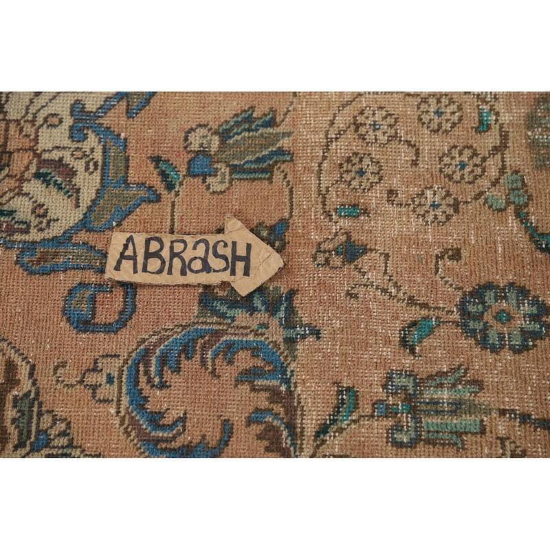 Floral Tabriz Persian Area Rug Hand-Knotted Wool Carpet - 9'6" x 12'8"