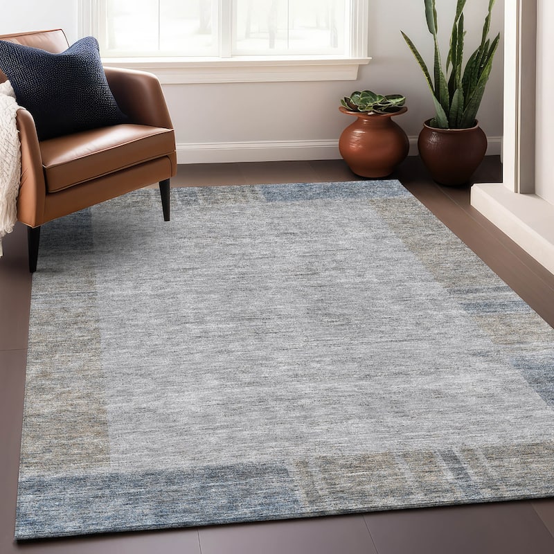 Premium Washable Super Soft Modern Border Mayfield Rug