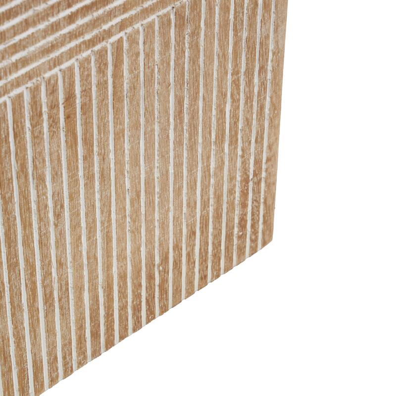 Wood Pillar Style Pedestal Table with Various Sizes - Set of 4 Brown - Roche River Decor