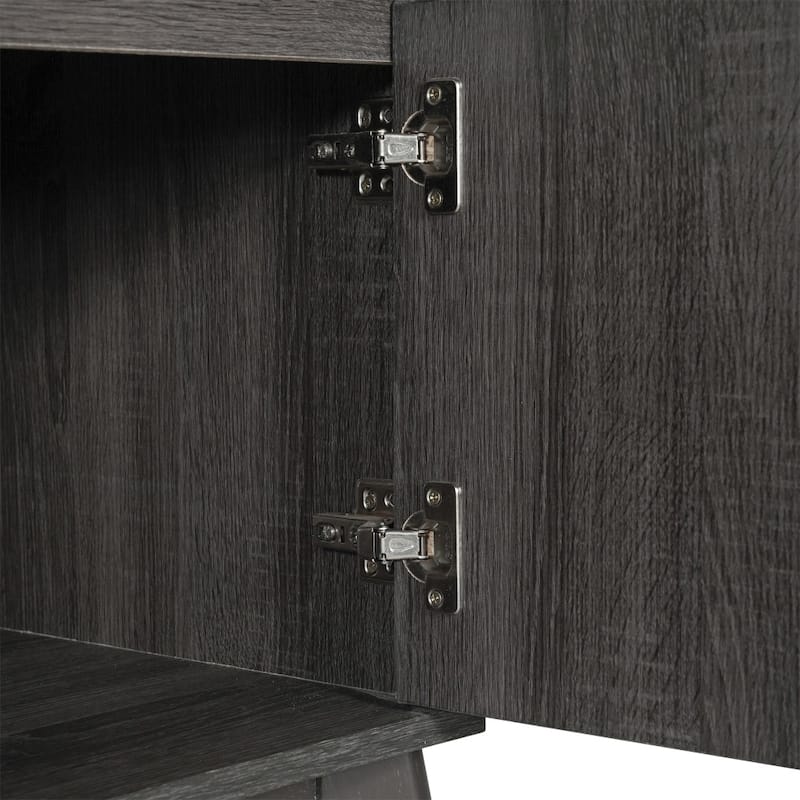 TV Stand with Adjustable Middle Shelf - Dual Soft Close Storage Doors