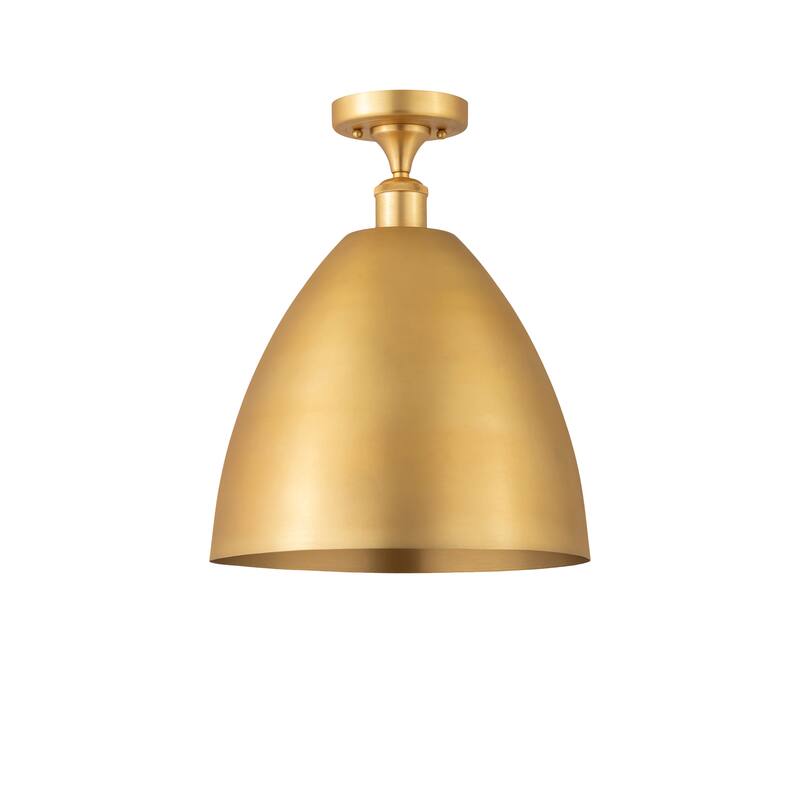 Innovations Lighting Metal Bristol - 1 Light 12" Semi-Flush Mount - Satin Gold