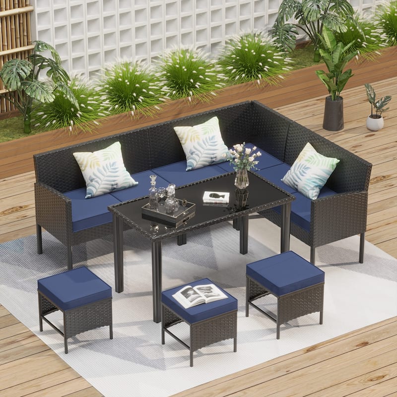 7-piece Small Space Outdoor Furniture Set