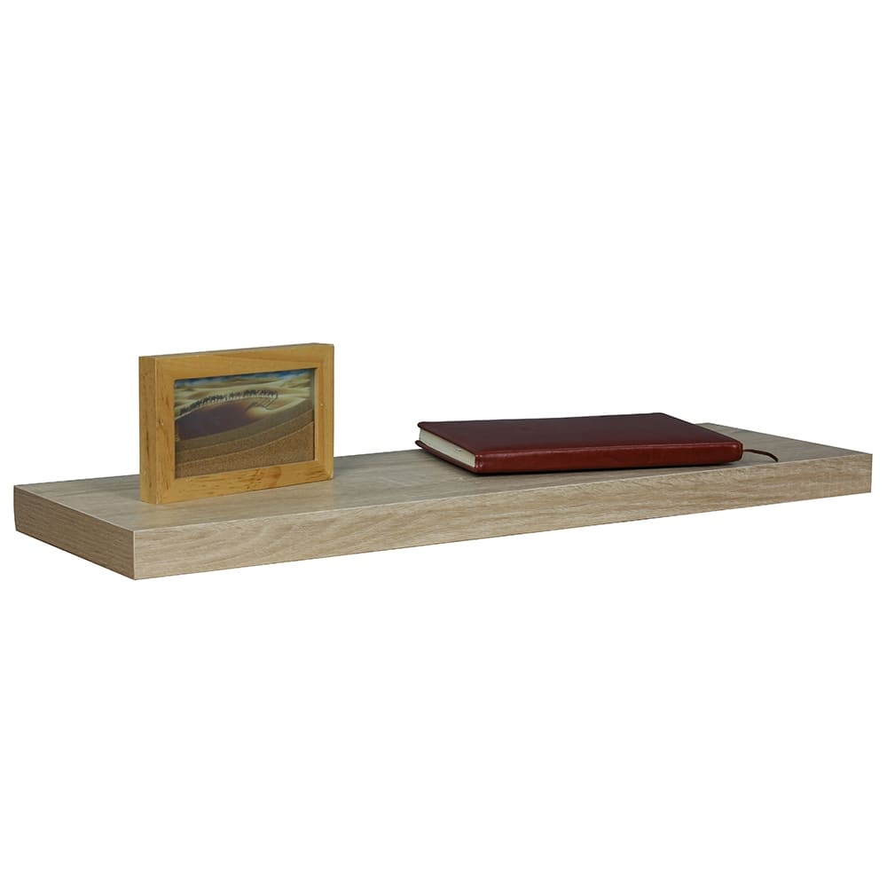 Home Basics Oak 30-inch MDF Floating Shelf - 30'' x 1.5''/76.2 x 3.8 cm/Shelf holds 10lbs.