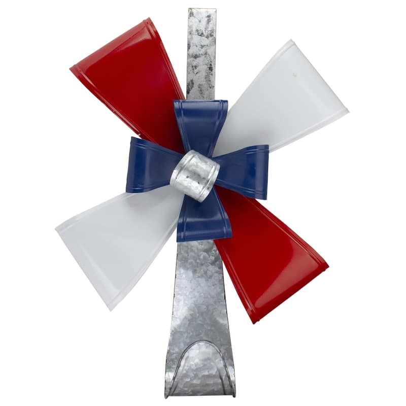 21.25" Red, White and Blue Christmas Wreath Hanger