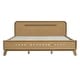 preview thumbnail 7 of 103, Rustic Pine Wood Bed Frame Low-Profile Platform Bed with Panel Headboard Solid Wood Slat Support and Extra Wide Thickened Legs