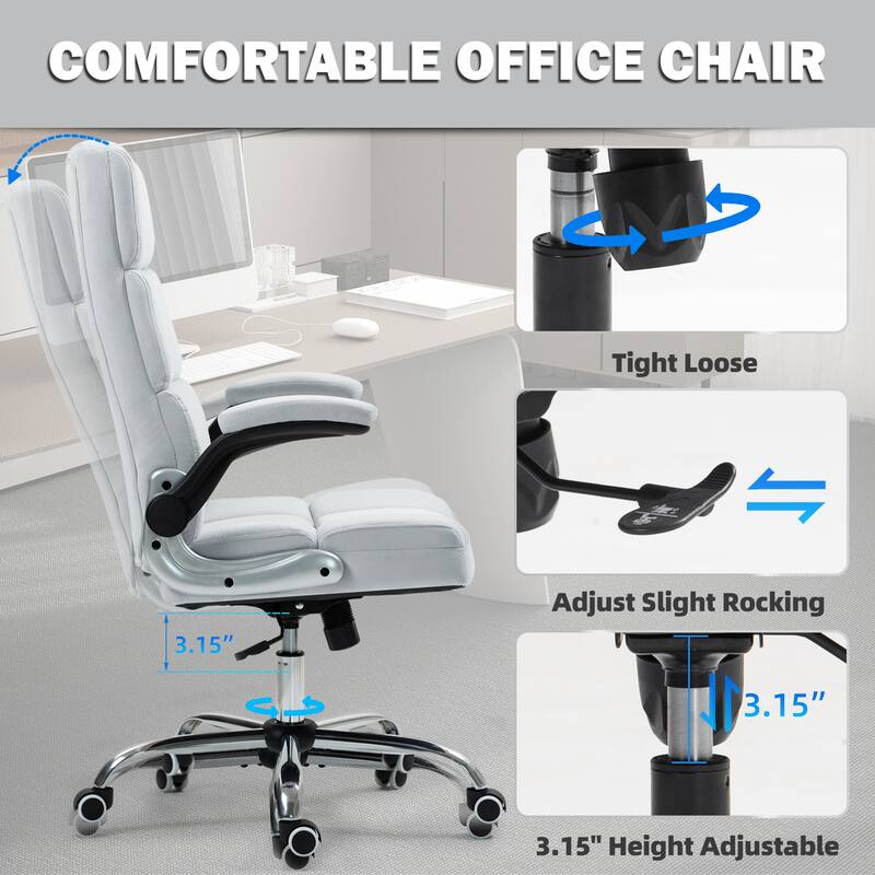 AVAWING Velvet Office Chair Executive Computer Desk Chair