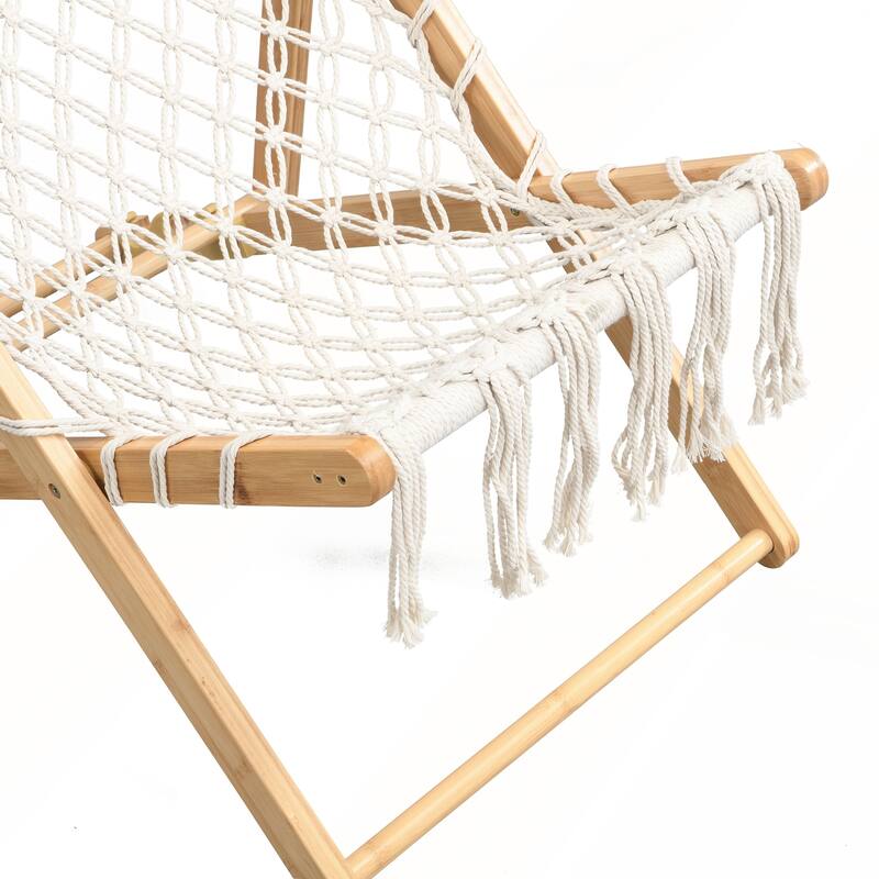 Set of 2 Weaving Chair with Handwoven Rope for Patio and Living Room