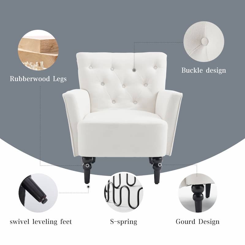 29.13" Linen Upholstered Arm Chair