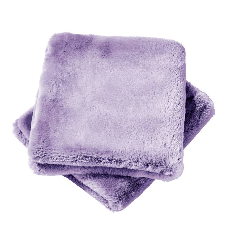 Serenta Heavy Fauxfur Pillow Shell 2 PC Set, NO INSERT
