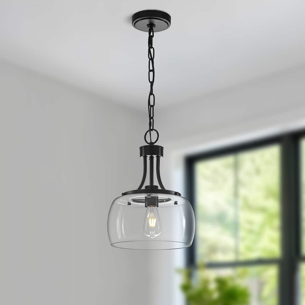 Starsky 1/3-Light Modern Clear Glass Dome Pendant Light