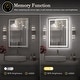 preview thumbnail 88 of 161, Large LED Bathroom mirror Tempered Glass Dimmable Anti-Fog Vanity Mirror