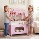 preview thumbnail 11 of 18, Gymax Pretend Play Toy Kitchen Set w/Clock Stove Spice Rack Faucet &