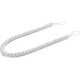 preview thumbnail 4 of 3, 2 Pairs Curtain Tiebacks with Hooks 26" - White