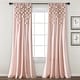 preview thumbnail 34 of 77, Lush Decor Boho Pom Pom Tassel Linen Window Curtain Panel (Single) 52"W x 84"L - Blush
