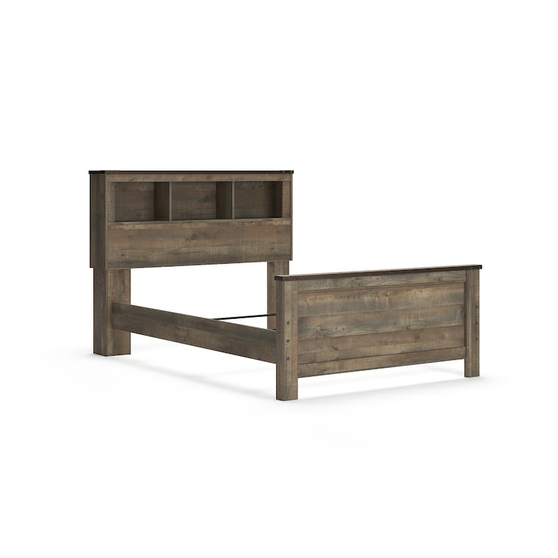 Signature Design by Ashley Trinell Brown Full Bookcase Panel Bed