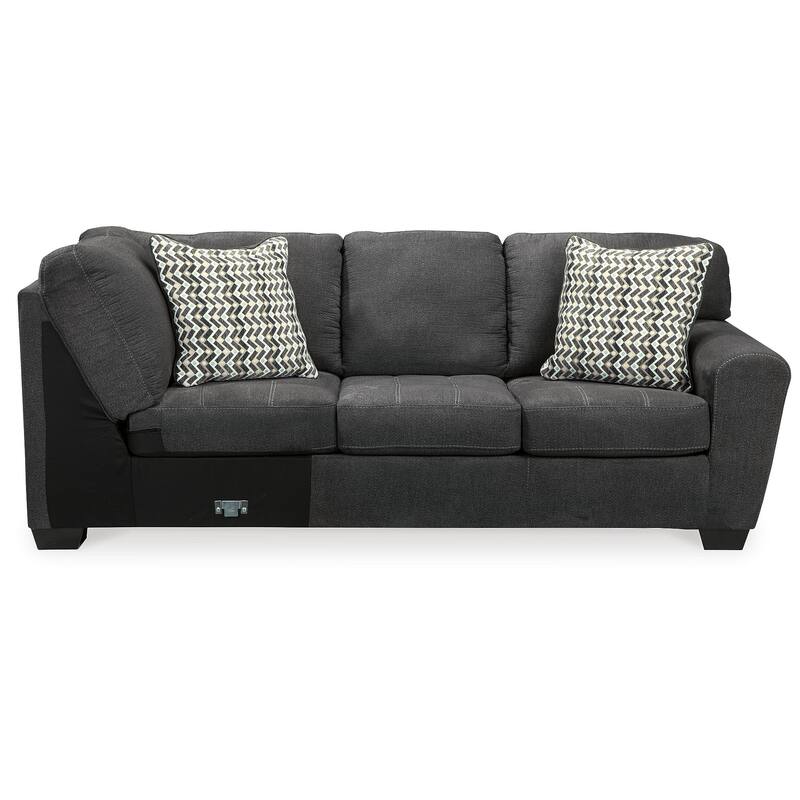 Signature Design by Ashley Ambee Dark Gray 3-Piece Sectional with Chaise - 143" W x 91" D x 37" H