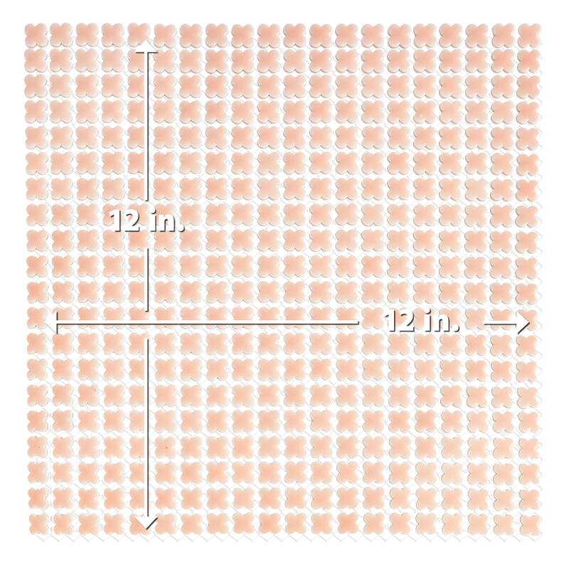 Merola Tile Fioretti Glossy Pink 12" x 12" Porcelain Floor and Wall Tile