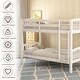 preview thumbnail 8 of 11, Modern Concise Design Versatile Twin Over Twin Bunk Bed,Solid Pine Wood Frame and Guardrails,Full-Length Guardrail