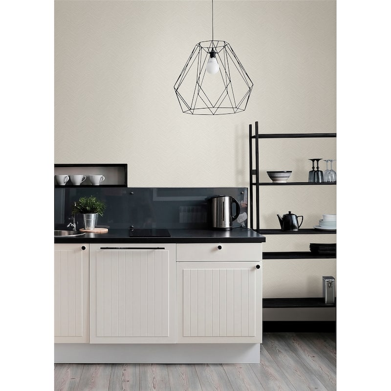 A-Street Prints Apex White Weave Wallpaper