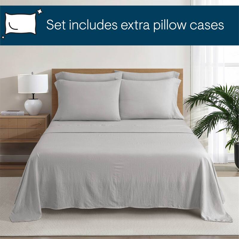 Aeropostale Premium All Season Microfiber Grey Sheet Set