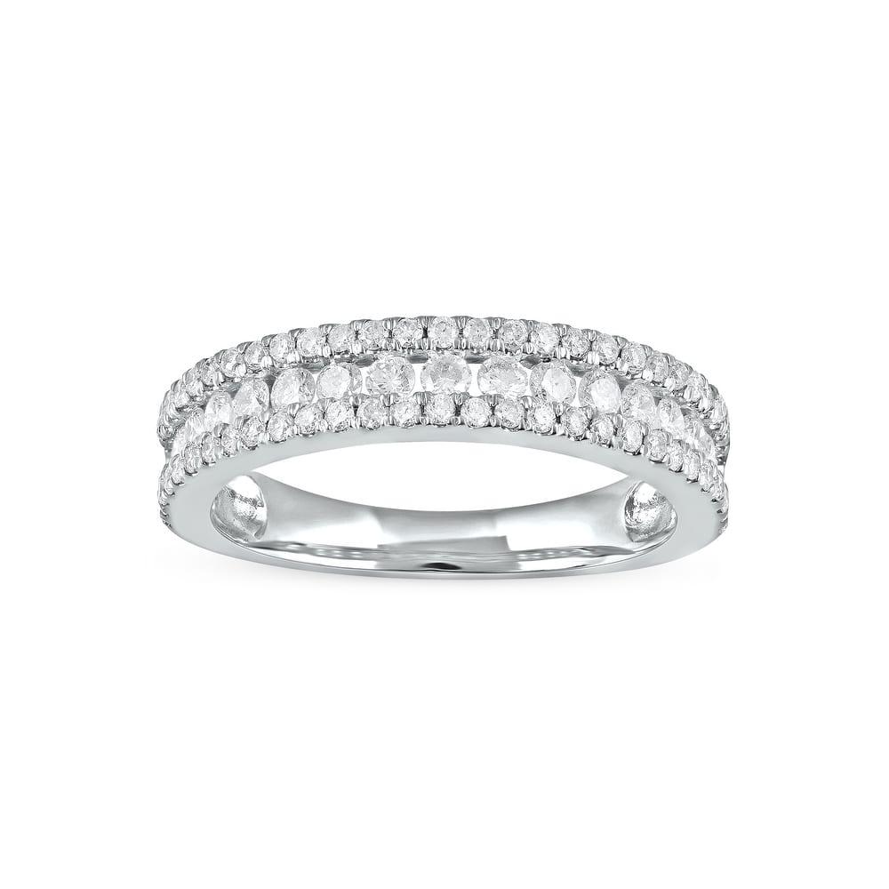 IGI Certified 3/4ct TDW Diamond Wedding Band in 14k Gold for Women