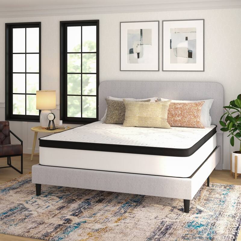 Oriana 12" CertiPUR-US Certified Hybrid Pocket Spring Mattress in a Box with an Extra Firm Feel for Durable Support - King