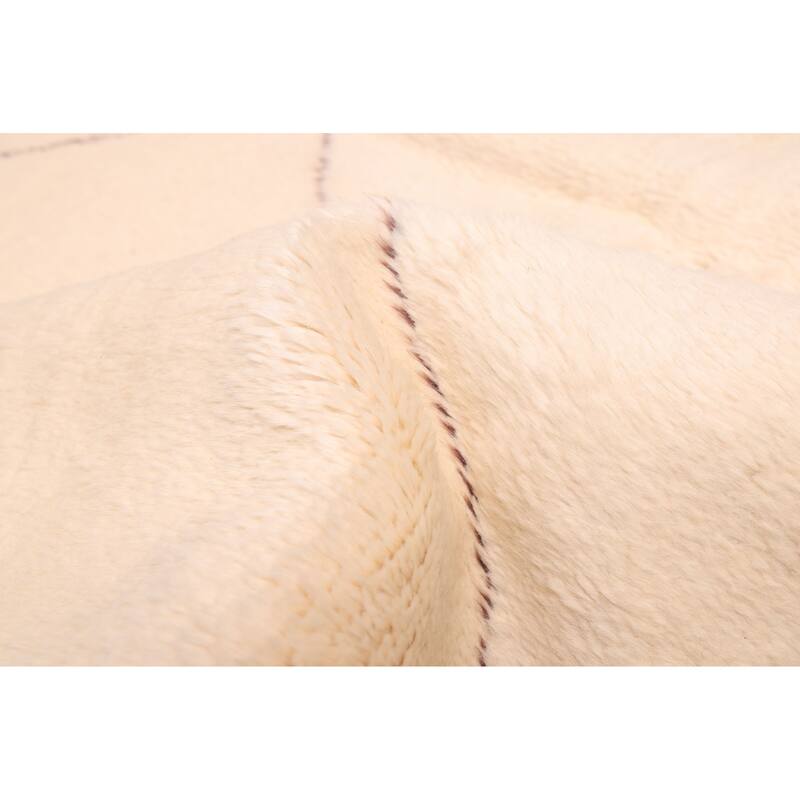 ECARPETGALLERY Hand-knotted Pak Finest Marrakesh Cream Wool Rug - 6'8 x 9'11