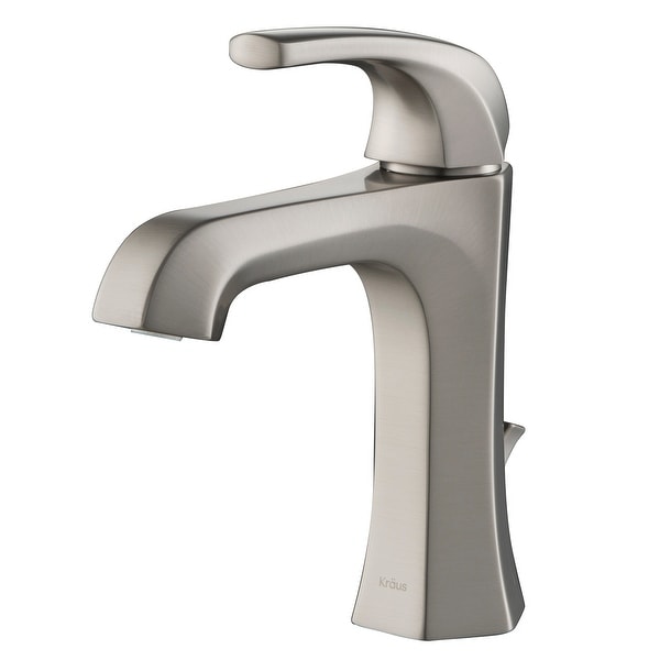 KRAUS Esta Single Handle 1-Hole Bathroom Faucet w/ Lift Rod Drain
