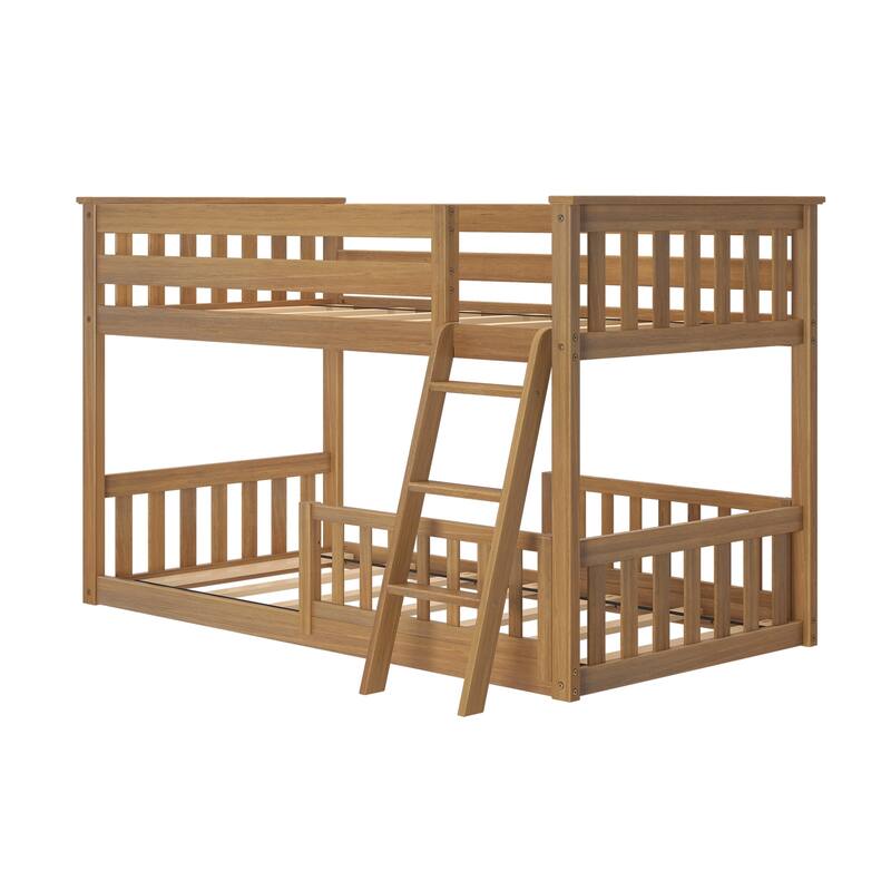Max and Lily Twin over Twin Low Bunk with Guard Rails