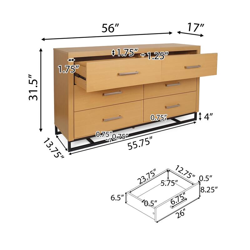Beeson 6 Drawer Double Dresser by Christopher Knight Home